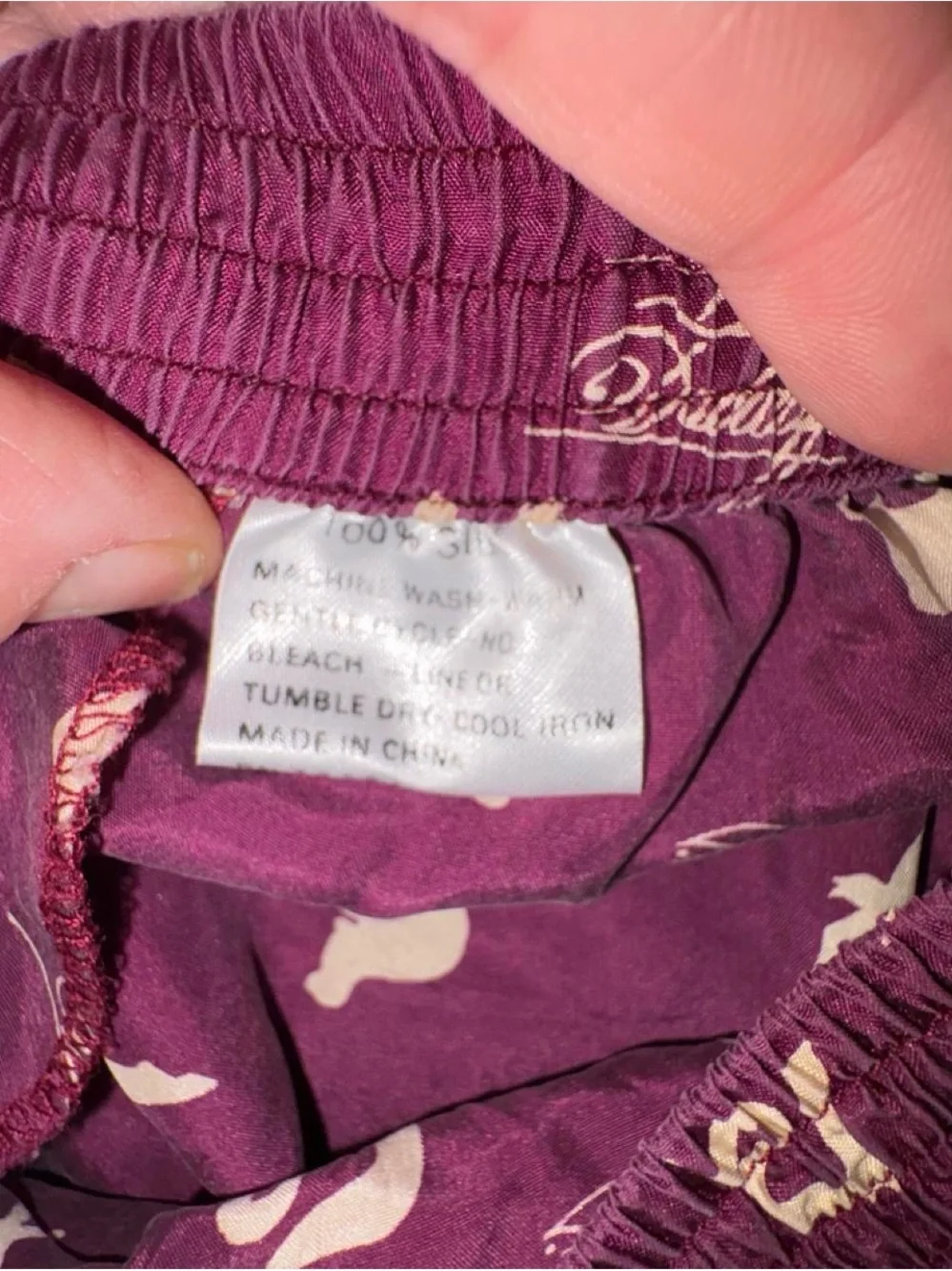Men's Vintage Zino Davidoff Maroon Printed Silk Boxers